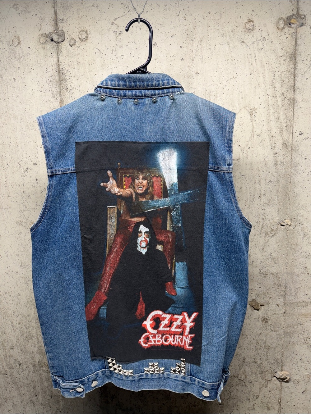 Custom studded metal battle vest. Ozzy Osbourne, Motörhead - Picture 4 of 9